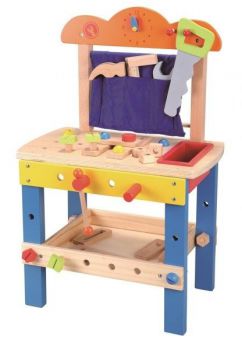Warsztat drewniany z narzędziami dla dzieci, mały majsterkowicz