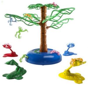 Gra rodzinna SKACZĄCE ŻABKI - drzewko, żabki, wyrzutnie