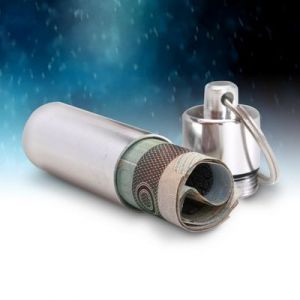 Awaryjny brelok - wodoodporna aluminiowa skrytka
