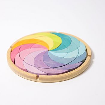 Drewniana układanka, pastelowa spirala, grimm's