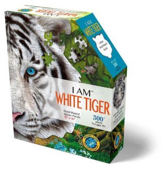 Madd capp,  puzzle konturowe i am - biały tygrys 300 elem.