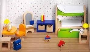Wyposażenie domków - pokój dziecięcy kolorowy