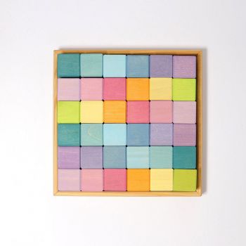 Kwadrat z 36 pastelowymi kostkami 1+, grimm\'s